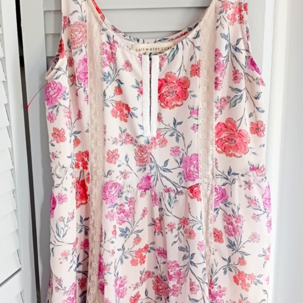 Saltwater Luxe mini dress, fully lined. EUC. Size M - Picture 3 of 5